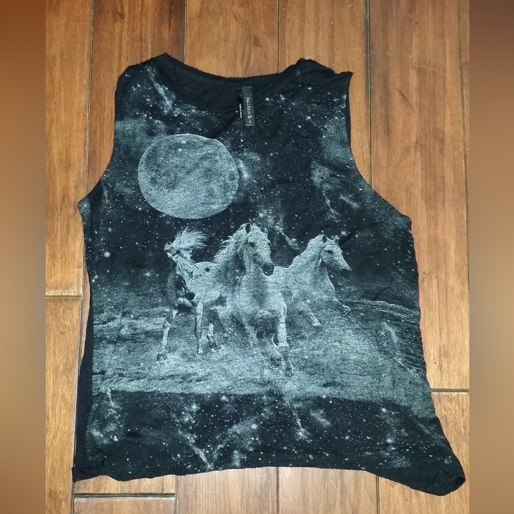 girls small full tilt black tank top